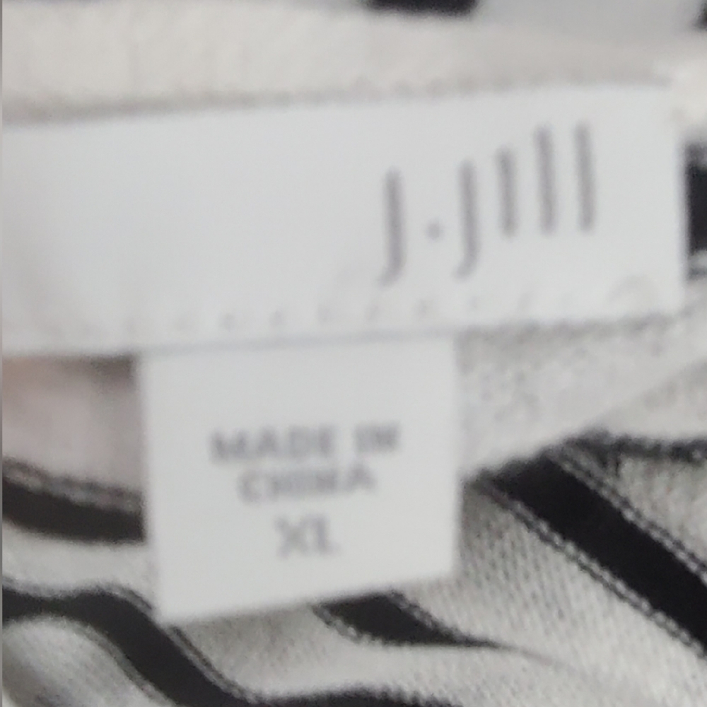 J. JILL VERTICAL STRIPED LINEN/COTTON TOP SIZE XL - Picture 4 of 4